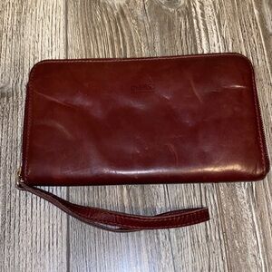M0851 leather  Wristlet wallet